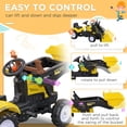 thumbnail image 3 of Yellow Ride-On Tractor with Front Loader Digger – Pedal Construction Car for Ages 3-6 – Indoor/Outdoor Play – Durable Metal & Plastic Frame – 44.9" L, 3 of 7