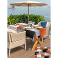 thumbnail image 6 of 60x102 Inch Outdoor Tablecloth with Umbrella Hole Zipper Rectangle Orange Gray Black Rectangular Tablecloths Outside Waterproof Modern Abstract Geometric Plaid Patio Table Cover for Picnic Party, 6 of 8