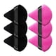 thumbnail image 1 of Dry Puff 3 Black and 3 Rose Red Wet and Dry Use Comfortable Soft Triangle Sponge Powder Puffs for Girl Women, 1 of 5