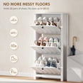 thumbnail image 4 of HOMCOM Armoire à Chaussures Étroite avec 3 Tiroirs Basculants, Armoire de Rangement pour Chaussures, Blanc, 4 of 10