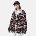 thumbnail image 3 of Balery Vintage Skull Casino Sudadera ligera de manga larga con capucha y protección solar UPF 50+ para hombre y mujer, ideal para pesca y running-Small, 3 of 7