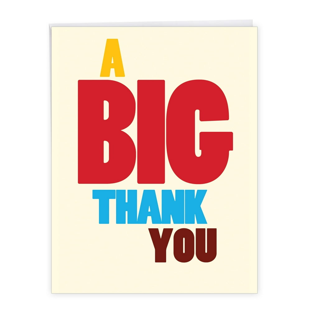 Jumbo Thank You Greeting Card (8.5" x 11") Large Thank You Gratitude