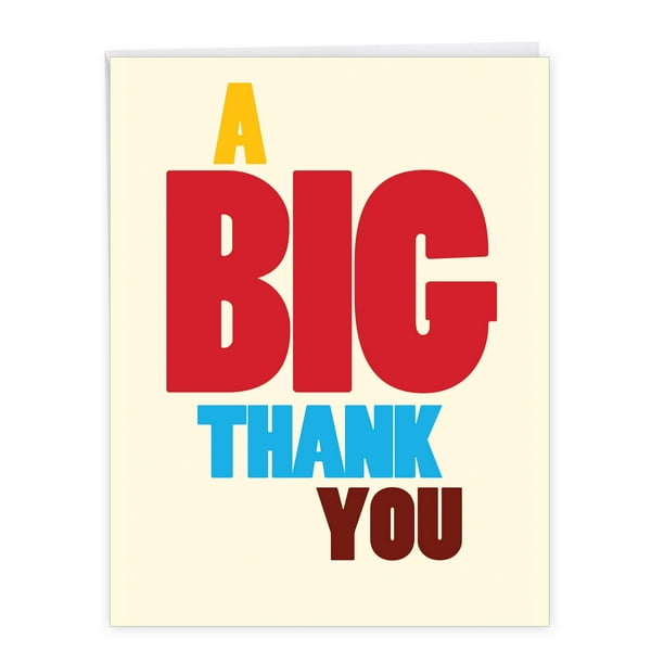 Jumbo Thank You Greeting Card (8.5" x 11") Large Thank You Gratitude