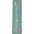 thumbnail image 2 of 45-In. WELCOME Porch Leaner Sign with Battery-Operated LED Lights and Bunny Ears, Festive Spring Decoration, Blue, 2 of 12