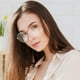 thumbnail image 3 of Gafas claras Anteojos Anti Luz Azul Claro Lente Marco De Metal Para Mujeres Pasta De Frijol Magideal Gafas claras, 3 of 7