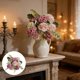 thumbnail image 5 of Yhmxh Flores artificiales de rosas e hortensias, ramo de seda con tallos, tallos de flores RFaux para bodas, fiestas, arreglos florales, decoración de mesas y centros de mesa para el hogar., 5 of 5