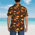 thumbnail image 3 of Lsque Thanksgiving Turkey pattern Hawaiian Shirt for Men, Unisex Summer Beach Casual Short Sleeve Button Down Shirts-3X-Large, 3 of 9