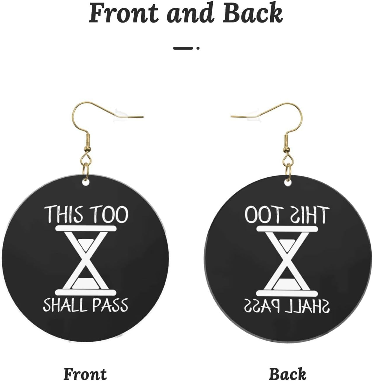 This Too Premium Shall Pass Stylish Round Acrylic Earrings Lightweight Versatile For All Occasions[r401]