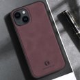thumbnail image 4 of Nalacover Case for iPhone 14,Slim Luxury Premium PU Leather Non-Slip Grip Shockproof Bumper Anti-Scratch [ with Tempered Glass Screen Protector ] Cases For iPhone 14, Wine Red, 4 of 8