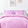 thumbnail image 2 of Shatex Ruffled Bed-in-A-Bag Purple Comforter Set Queen- 7 Piece All Season Bedding Comforter Set, Ultra Soft Polyester Bedding Comforters- Purple with Ruffles, 2 of 6