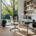 thumbnail image 5 of Auction Office Chair Beige Office Chair, Modern Style, Plush and durable faux leather fabric, Plywood, Indoor Office, 5 of 12