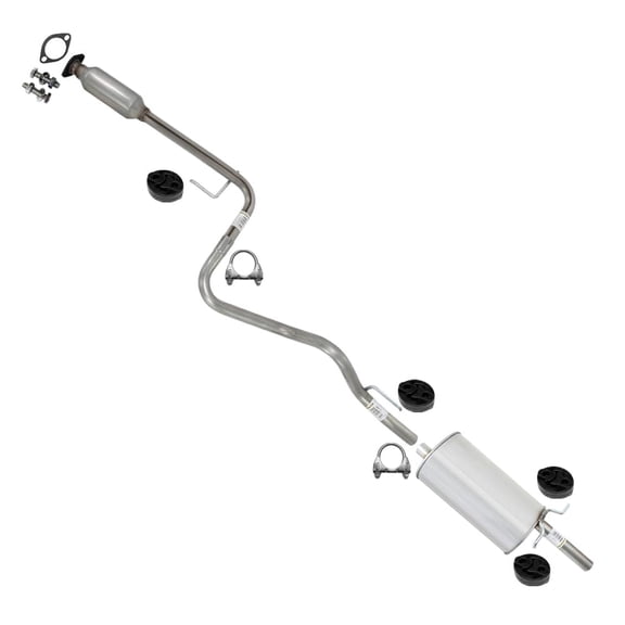 Northeastern Exhaust Rear Muffler & Resonator Pipe with Hangers Fits 2006 Pontiac Pursuit 2.2L - Direct Fit | Stainless Steel Exhaust System Kit