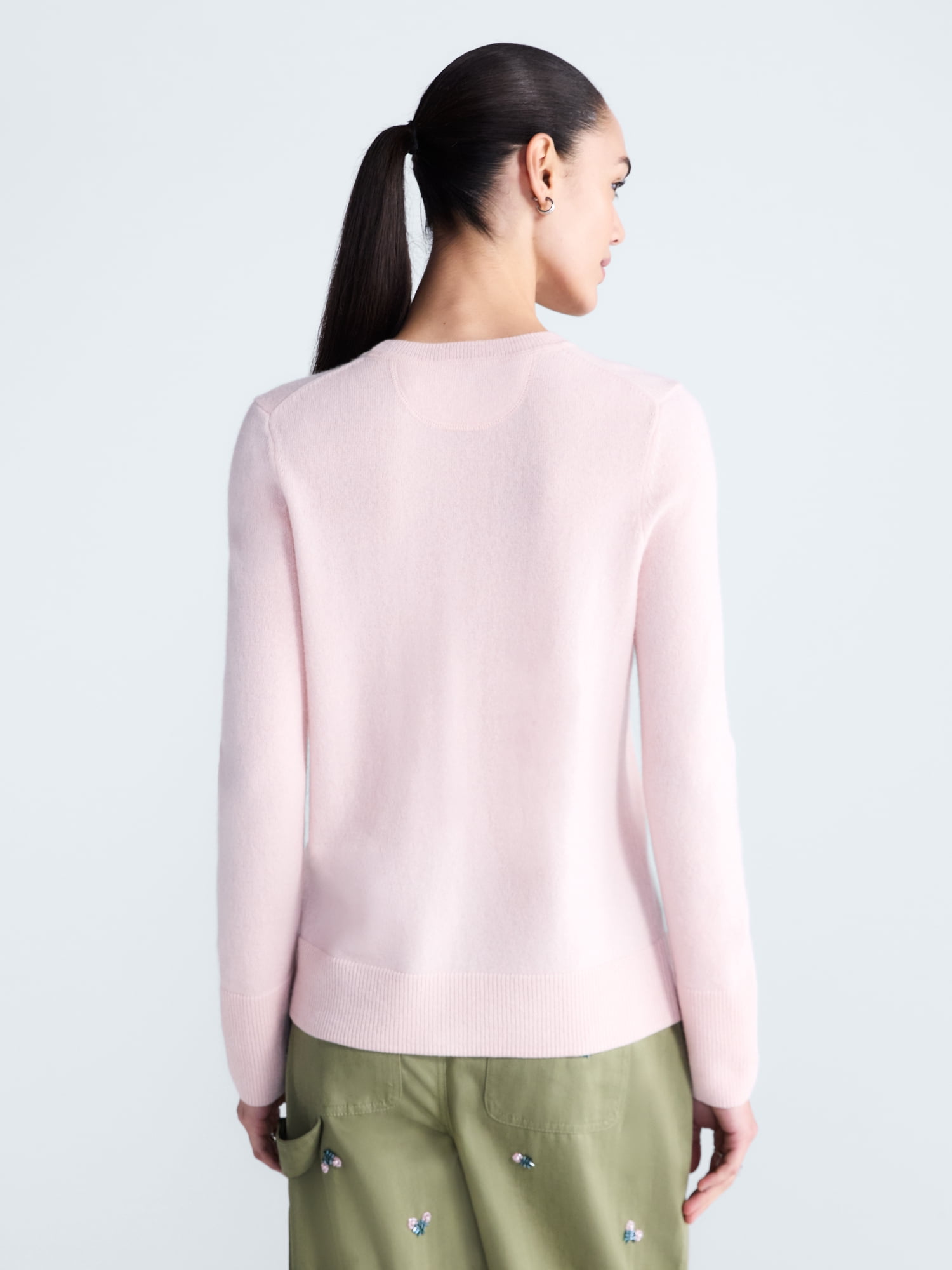 Free Assembly Women's and Women's Plus Cashmere Sweater with Long Sleeves, Sizes XS-4X