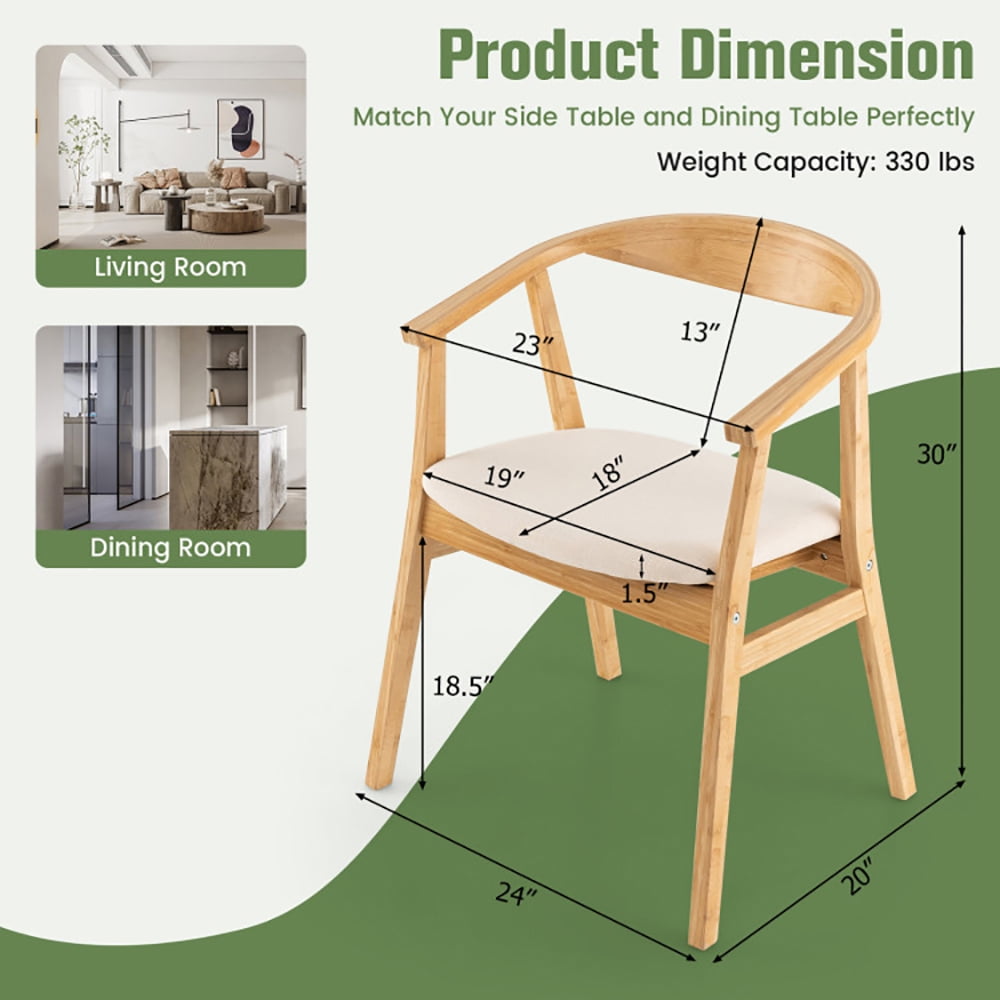 Finihen Accent Chair, Bamboo Accent Armchair, Bamboo Accent Chair with Armrest and Curved Backrest, for Living Room, Bedroom, Natural Finihen Accent Chair, Bamboo Accent Armchair, Bamboo Accent Chair with Armrest and Curved Backrest, for Living Room, Bedroom, Natural