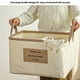 thumbnail image 5 of onlyliua para El Hogar Bolsas de Almacenamiento de Tela Plegables con Asas Cajas de Almacenamiento Cestas de Almacenamiento Organizar Juguetes Estantes de Libros Cestas de Almacenamiento de Armario H, 5 of 7