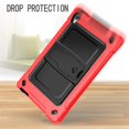 thumbnail image 6 of Dteck Case for Lenovo Tab M8 8.0 inch, Heavy Duty Shockproof Case with Shoulder Strap for Lenovo Tab M8 TB-8505F/8505X, Built-in Kickstand,Red+Black, 6 of 7