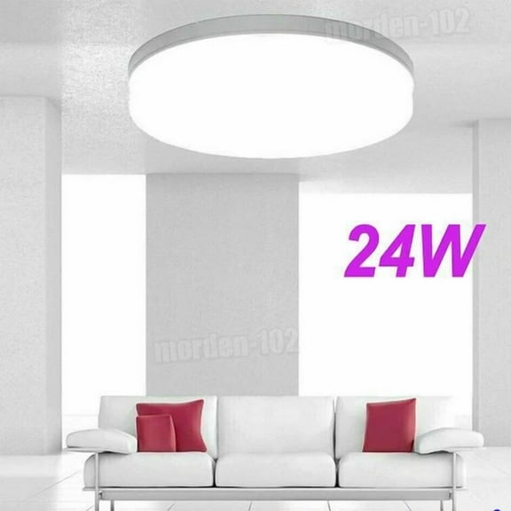 Sale! 24W Led Ceiling Down Light Ultra Thin Flush Mount Lamp Fixture 6000K Home