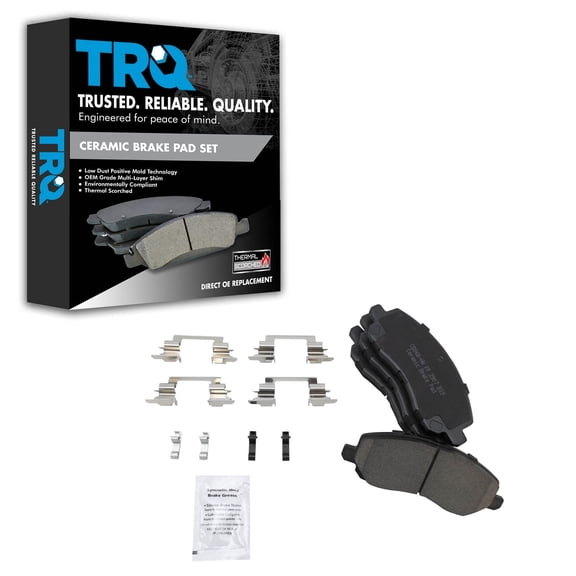 TRQ Front Posi Ceramic Brake Pad Set Kit for Eclipse Lancer Galant Stratus BFA73141 Fits select: 2007-2017 JEEP PATRIOT, 2011-2014 CHRYSLER 200