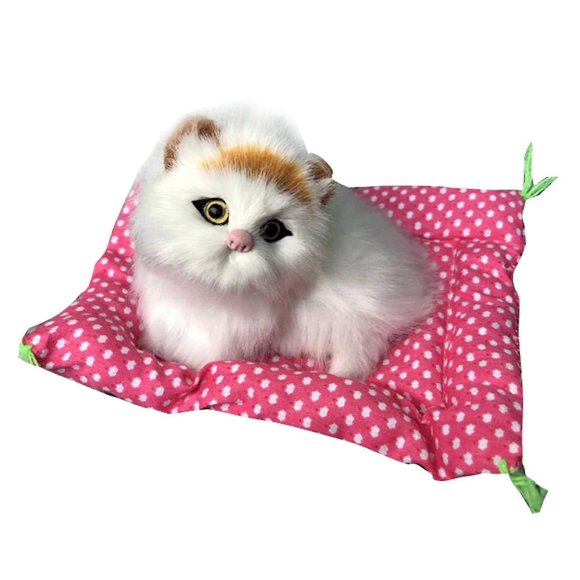 1Pcs Realistic Kitten Cat Simulation Stuffed Living Animal Plush Toy for Kids