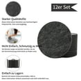 thumbnail image 6 of 12 Pcs Coasters with Metal Holder, KIMHY Coaster for Drinks,Beer,Coffee, Absorbent Felt Drink Coaster for Kinds of Cups, Hot or Cold, Anti-SLI for Tabletop Protection & Decor, 4", 6 of 8