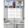 thumbnail image 2 of Puerto Rico Valances for Windows Flag Country Rustic Shabby Door Wall Graffiti Kitchen Valance Curtain Rod Pocket Small Curtains for Cafe Bathroom Laundry Basement 54" x 18", 2 of 8