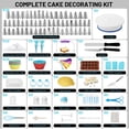 thumbnail image 3 of BSHAPPLUS® 452 Pcs Cake Decorating Kit with 360° Rotating Turntable,58 Numbered Piping Tips,Fondant Pen & Chocolate Mold,200 Pastry Bags,Professional Baking Supplies for Cupcake Cookie Cake Beginner, 3 of 9