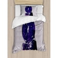 thumbnail image 3 of Outer Space Duvet Cover Set Queen Size, Exposure of Cosmonaut Star Clusters Celestial Cosmic Body Side Graphic Design, Decorative 3 Piece Bedding Set with 2 Pillow Shams, Pink Purple, by Ambesonne, 3 of 3