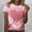 001 Pink, variant on Valentine's Women's Wife's Day Graphic Tees Short Sleeve Heart Printed Shirts Blouse Tops