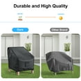 thumbnail image 4 of Patio Chair Covers, Lawn Chair Covers 600D Heavy Duty Oxford Cloth, Patio Furniture Covers Waterproof, Fit to 31" W x 38" D x 30" H, Black, 2 Pack, 4 of 6