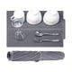 thumbnail image 4 of Bewildely Escurridor de platos Gel de sílice de silicona Drenaje de borde cuadrado Tanque de agua Compacto grande Conveniente * Almohadillas de Organizadores de utensilios de cocina Gris 1, 4 of 6