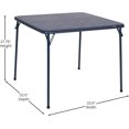 thumbnail image 4 of Favory 5-Piece Multipurpose Folding Card Table and Chairs Set for 4 Players, Padded Top Portable Square Folding Table and Chairs Set, Navy, 4 of 11