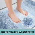 thumbnail image 2 of Sortora Luxury Bathroom Rug Mat 24x36, Extra Soft and Absorbent Microfiber Bath Rugs, Non-Slip Plush Shaggy Bath Carpet, Machine Wash Dry, Bath Mats for Bathroom Floor, Tub and Shower, Blue, 2 of 7