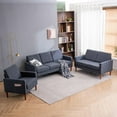 thumbnail image 2 of Ktaxon 3 Piece Sofa Set with Sofa, Loveseat, and Accent Chair For 6 Person, Modern Fabric Couch Furniture for Small Apartment Living Room Bedroom Dark Grey, 2 of 11