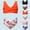 Orange, variant on Ruffle Butts Girls Swimsuits Two Piece Tropical Floral Ruched Side Bikini Tie-Straps Modest Ruched Girls Bathing Suit Quick-Dry Beach Swimwear with Cover Up Skirt