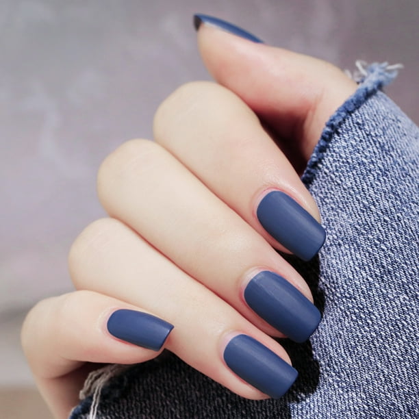 Matte blue nail polish sale