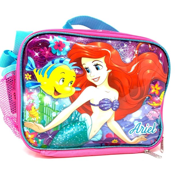 Disney The Little Mermaid Ariel 9.5" Blue & Pink Insulated Lunch Bag