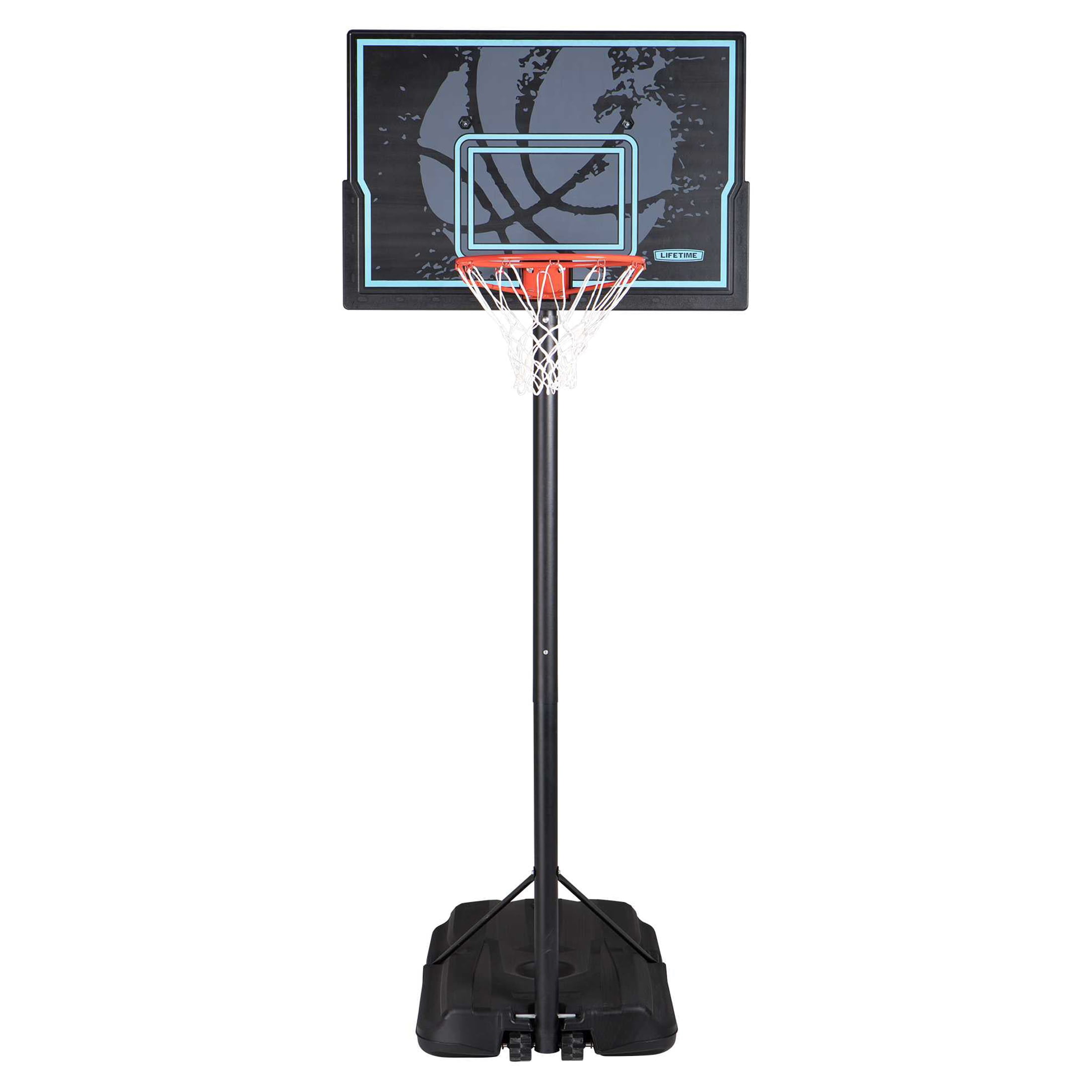 Lifetime 44 In. Impact Adjustable Portable Basketball Hoop System and 29.5" Basketball