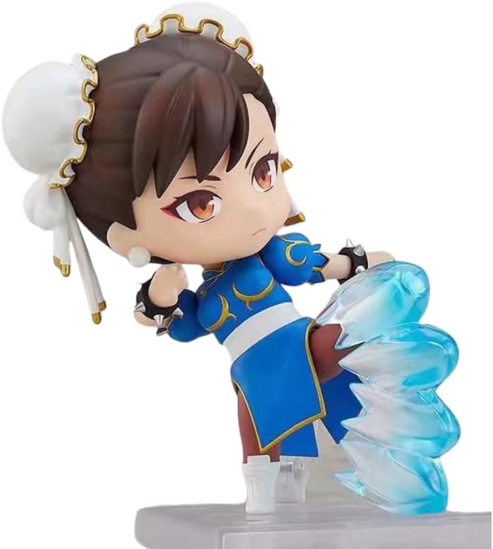 New Chunli Figure, Q Version Fighting Chunli Anime Figure 10cm/3.9inch PVC Character Cosplay Model Collectible Handicrafts for Anime Fans Gift