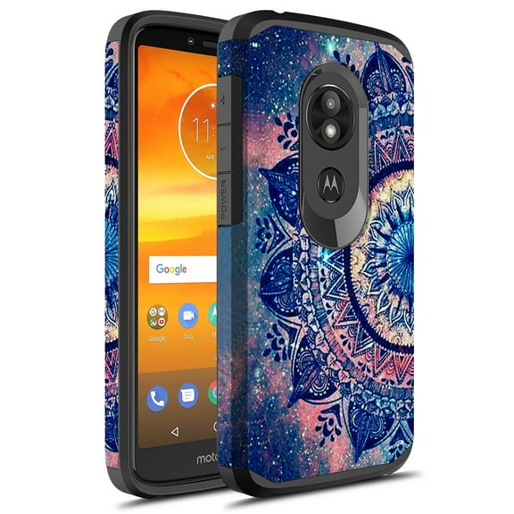 Moto E5 Play Case, Moto E5 Cruise Case,KAESAR Slim Hybrid Dual Layer Shockproof Hard Cover Graphic Fashion Cute Colorful Silicone Skin Cover Armor Case for Moto E5 Play (Mandala)