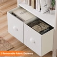 thumbnail image 4 of Satifur 5 Tier White Modern Bookshelf, Space-Saving Storage Rack with 2 Removable Drawers, Sturdy Structure for Bathroom, Home Office, 4 of 8