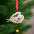 thumbnail image 3 of geerera Dog Sleep in Angel Wings Ornament, Flat 2D Printed Acrylic Hanging, Gifts for Dog Lover, Christmas Decoration(West Highland White Terrier), 3 of 4