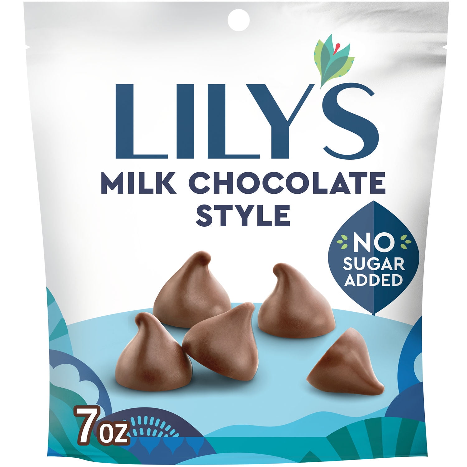 Lily's Milk Chocolate No Sugar Added, Gluten Free Baking Chips, 7 oz