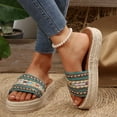 thumbnail image 6 of Slippers for Women Beach Fashion Boho Platforms Heel Open Toe Slip-On Summer Causal Dressy Daily Shoes for Women, 6 of 9