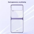 thumbnail image 6 of SaniMore for Samsung Galaxy Z Flip 3 Electroplating Folding Case, Rugged PC High Transparent [Not Yellowing Technology] Full Body Protective Case for Samsung Z Flip 3 Women Men, Black, 6 of 6