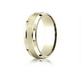 thumbnail image 2 of Benchmark� 18k Gold 7mm Comfort-fit Satin-finished High Polished Beveled Edge Carved Design Wedding Band Ring, 2 of 9