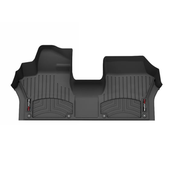 WeatherTech Custom Fit FloorLiners compatible with 2025-2025 VW ID. Buzz - 1st Row - Over The Hump, Black