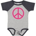 thumbnail image 3 of Inktastic Pink Peace Sign Girls Baby Bodysuit, 3 of 5