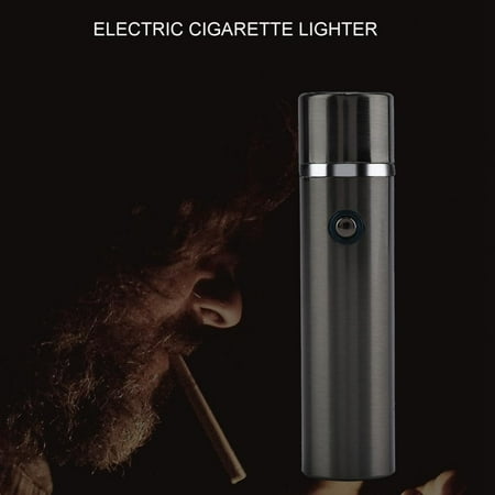 Skull Black Matte Lighter - HURRISE Rechargeable Arc Lighter Windproof Flameless Electric USB Cigarette Lighters, USB Lighter, Electric Cigarette Lighter