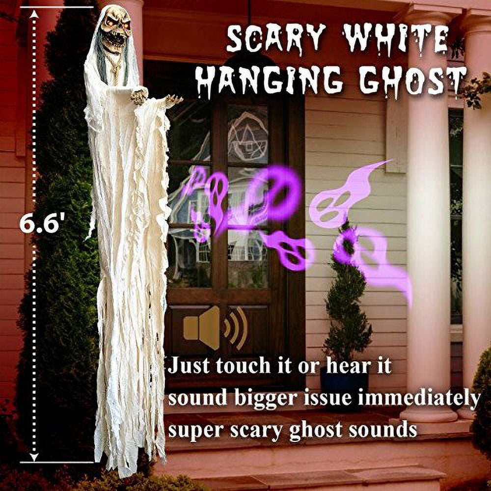 Strong Camel Hanging Reaper Ghost 6.6ft Tall Lifesize Animated Halloween Haunted House Prop