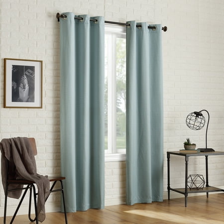 - Sun Zero 2-pack Arlo Textured Thermal Insulated Blackout Grommet Curtain Panel Pair